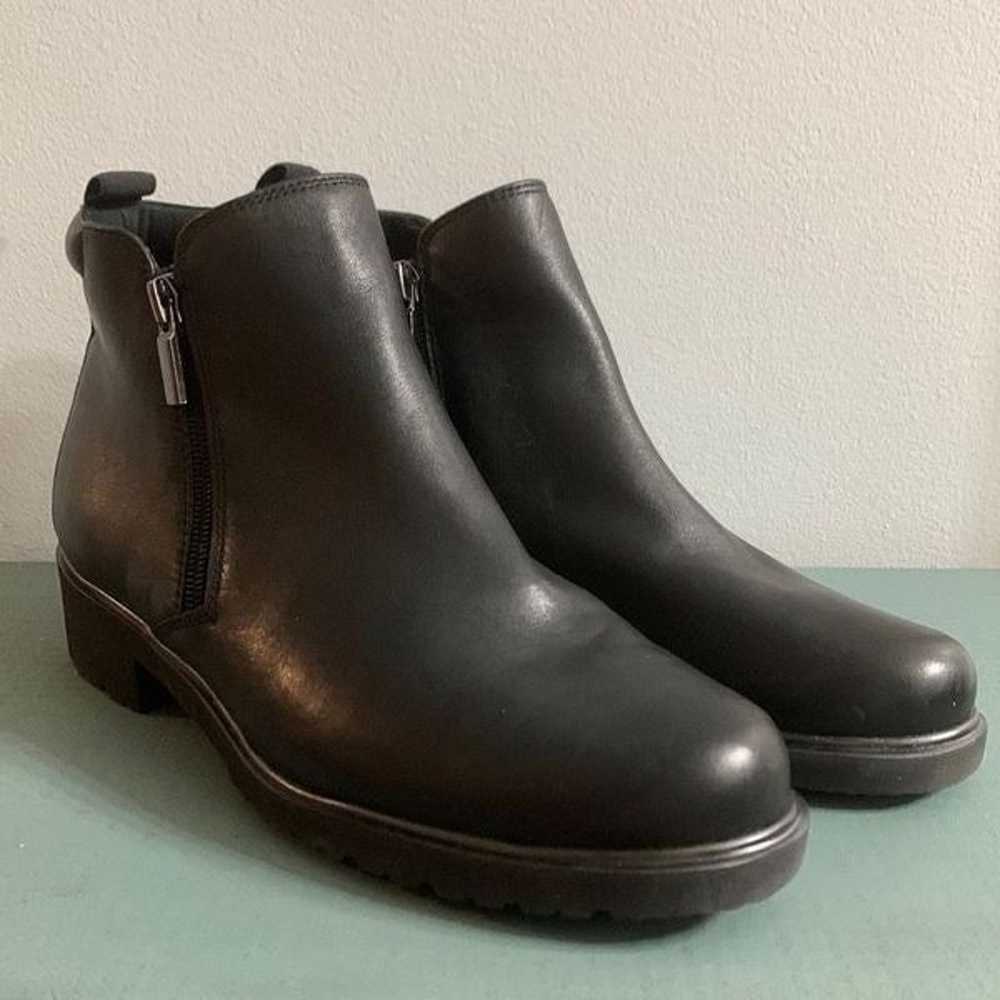 Munro black leather ankle boots Rourke black leat… - image 8