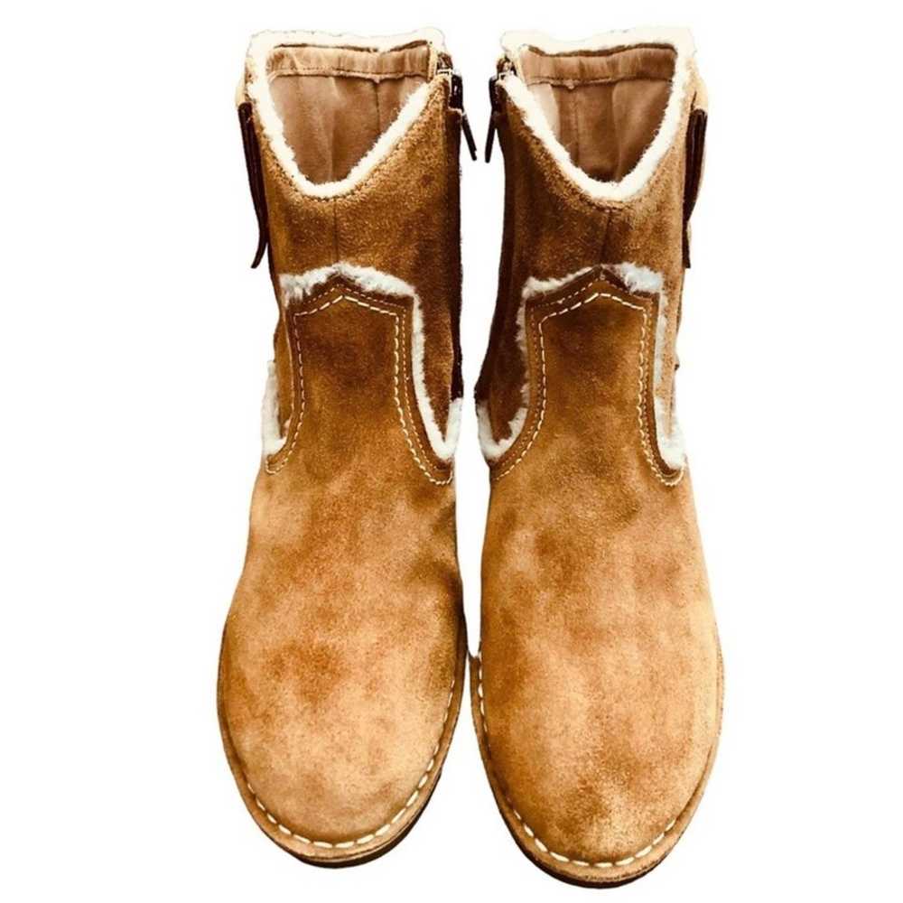 Ugg Catica caramel suede booties with shearling t… - image 2