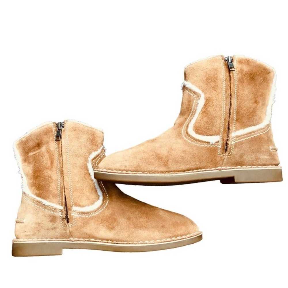 Ugg Catica caramel suede booties with shearling t… - image 5