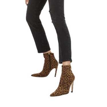 Good American leopard print Icon heeled bootie Si… - image 1