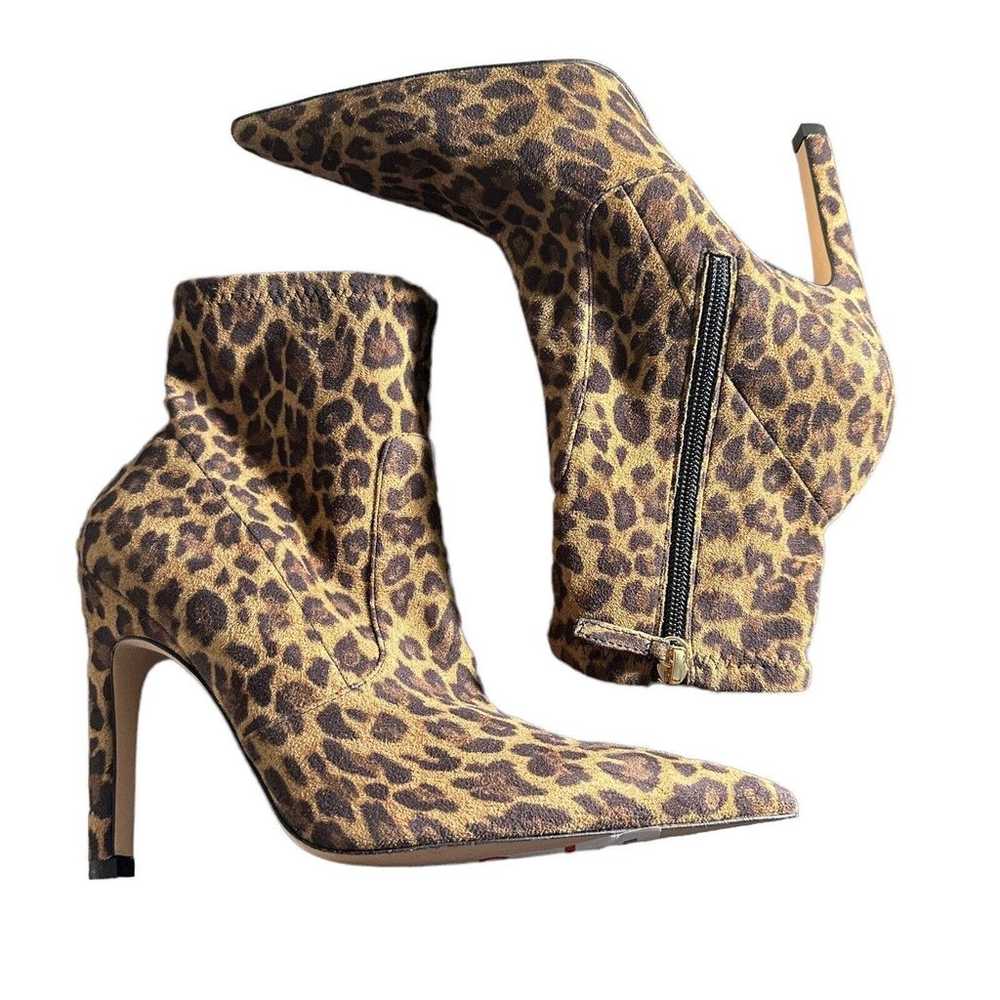 Good American leopard print Icon heeled bootie Si… - image 3