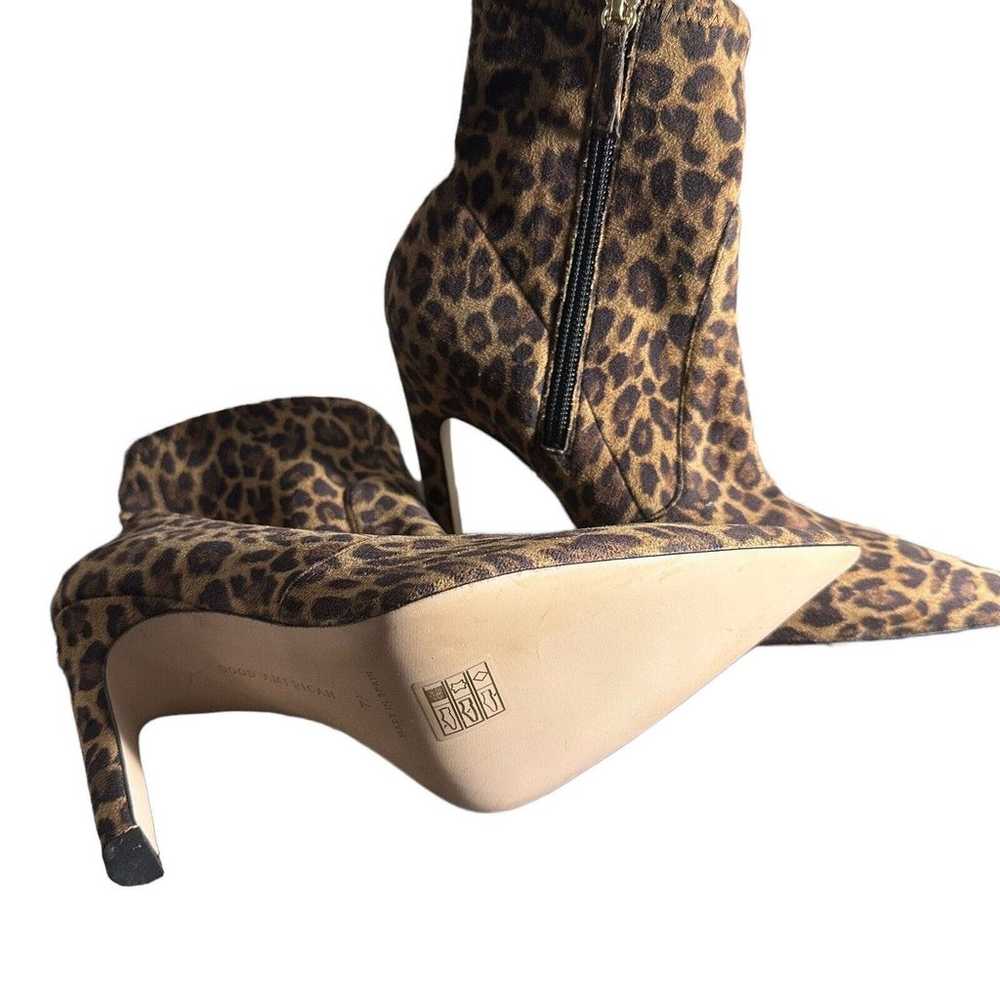 Good American leopard print Icon heeled bootie Si… - image 6