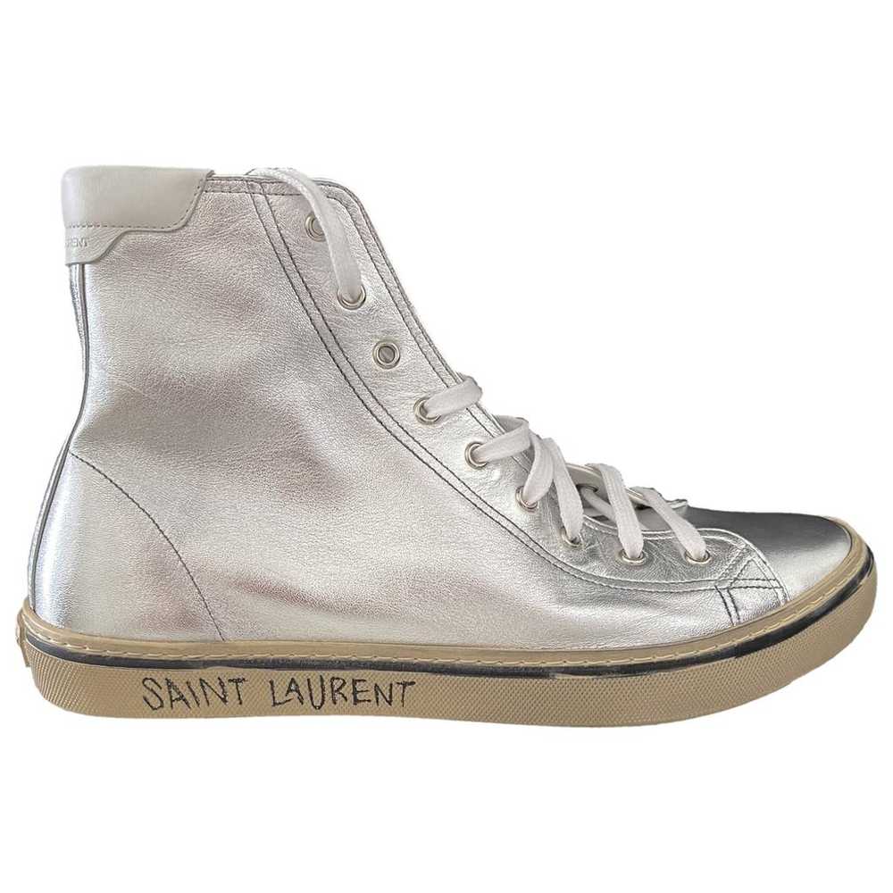 Saint Laurent Malibu leather high trainers - image 1