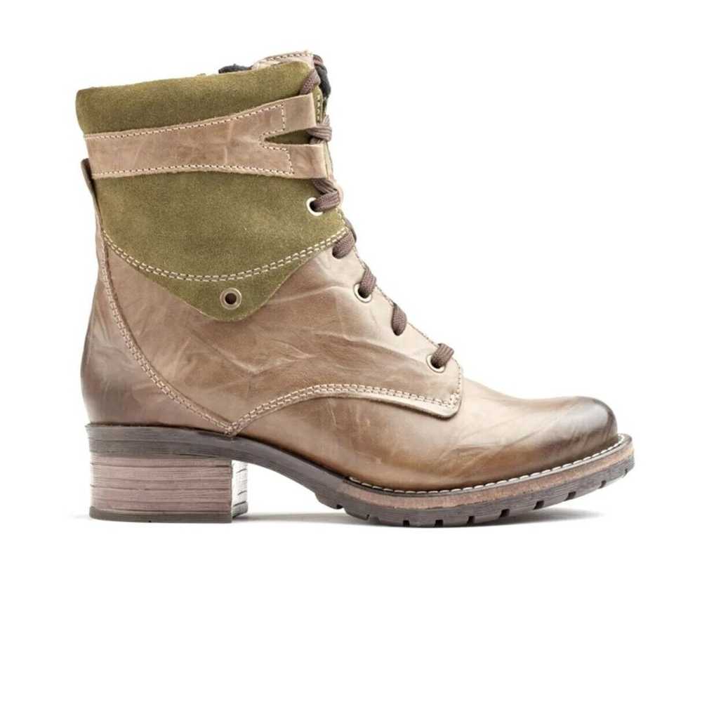 Dromedaris Kara Suede & Leather Ankle Boots in Ol… - image 1