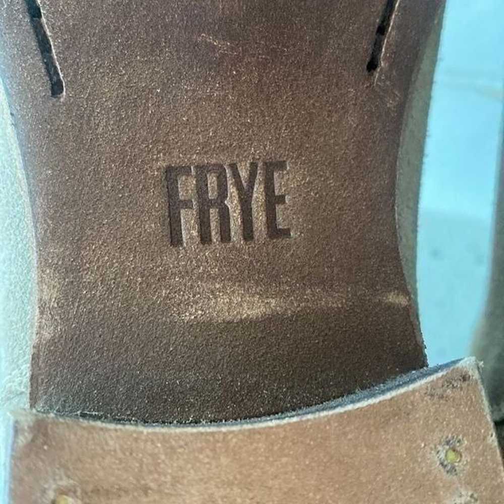 FRYE Carly Zip Chelsea Ash Tan Suede Leather Ankl… - image 12