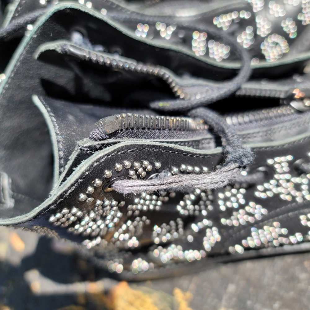 Rag & Bone Cannon Zip-Up Embellished Leather Comb… - image 8