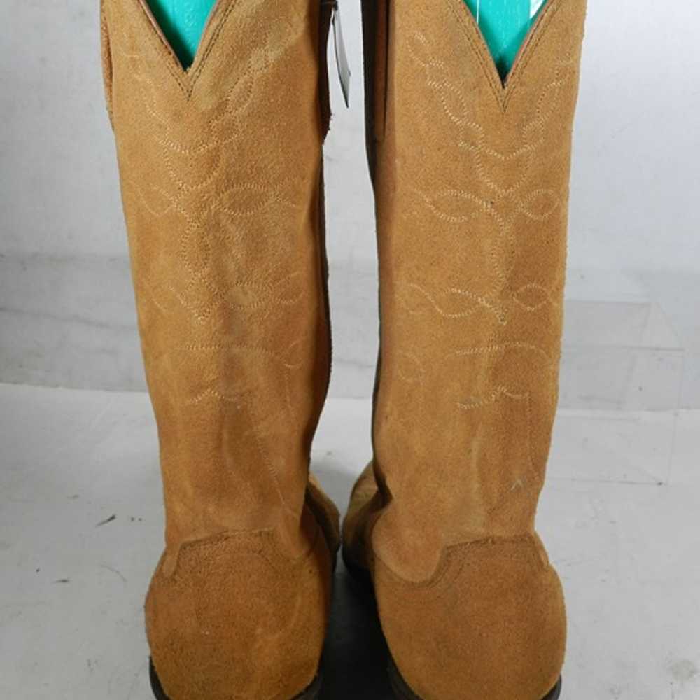 Lucchese Suede Boots Womens Size 8 EE Cowboy Made… - image 7