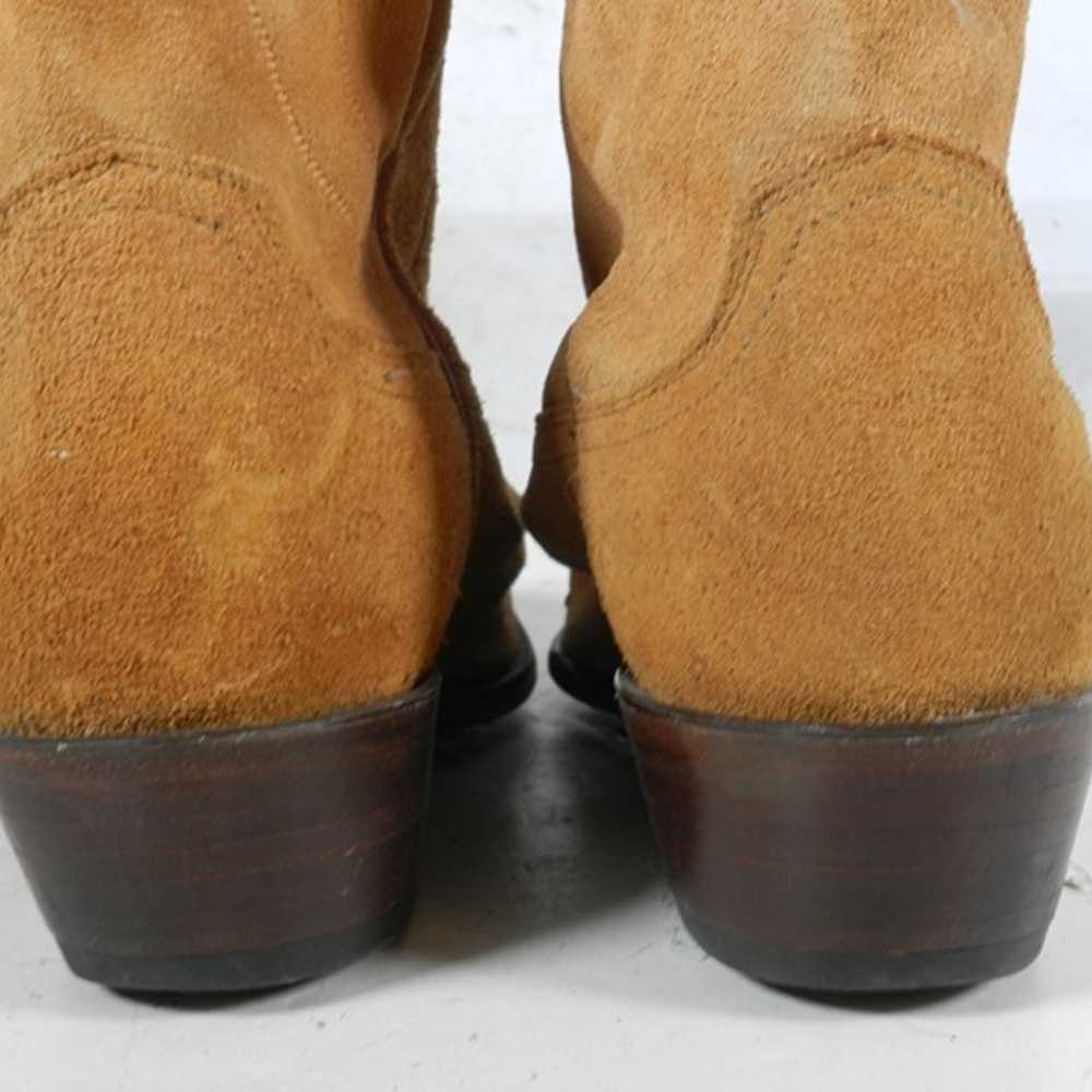 Lucchese Suede Boots Womens Size 8 EE Cowboy Made… - image 8