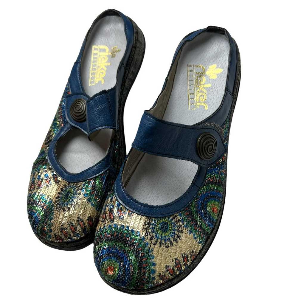 RIEKER ANTISTRESS Daisy Clogs Mary Jane Multicolo… - image 2