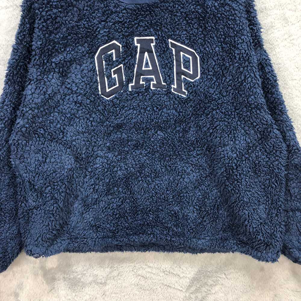 Gap × Rare Gap Big Logo Deep Pile Blue Fleece #58… - image 4