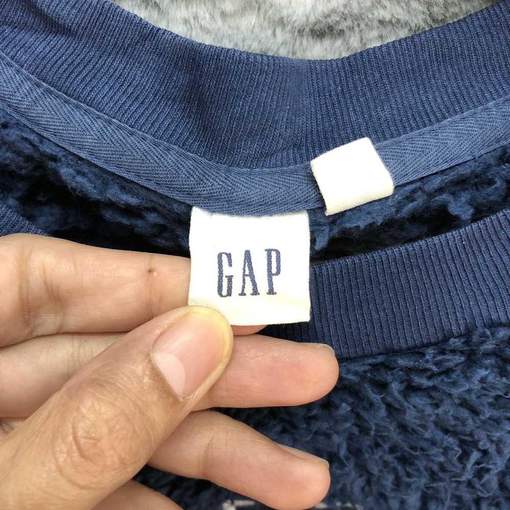 Gap × Rare Gap Big Logo Deep Pile Blue Fleece #58… - image 7