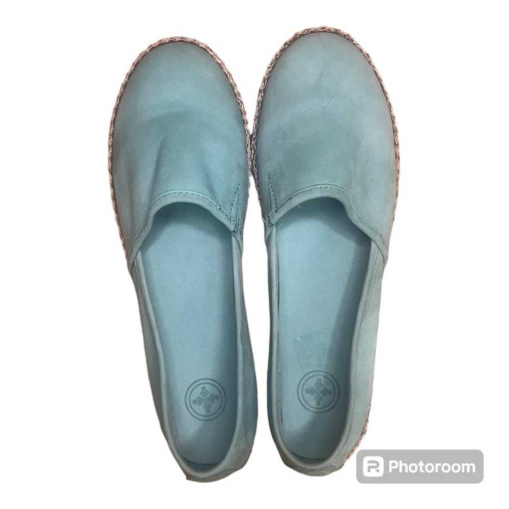 Tory Burch Teal Espadrille Flats - Size 5 - image 2