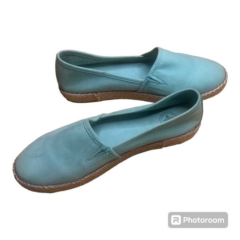 Tory Burch Teal Espadrille Flats - Size 5 - image 3