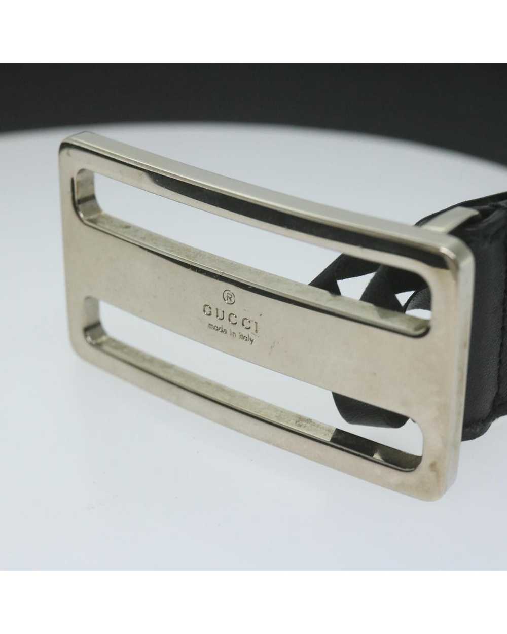 Gucci Premium Black Leather Belt with Timeless Ap… - image 7