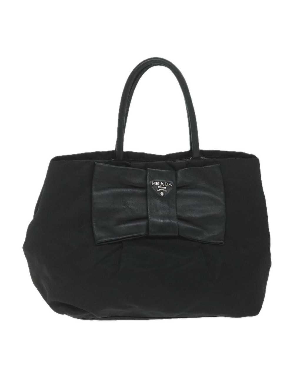 Prada Stylish and Versatile Black Nylon Handbag w… - image 2