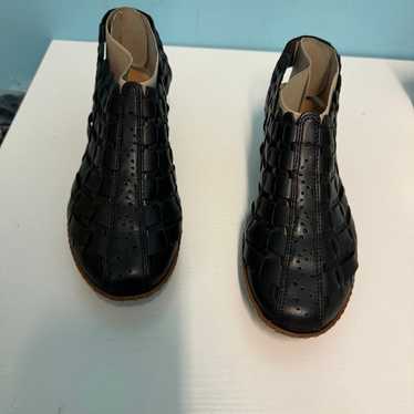 Rieker- Women’s Sina 78 Black Leather weave Shoes 