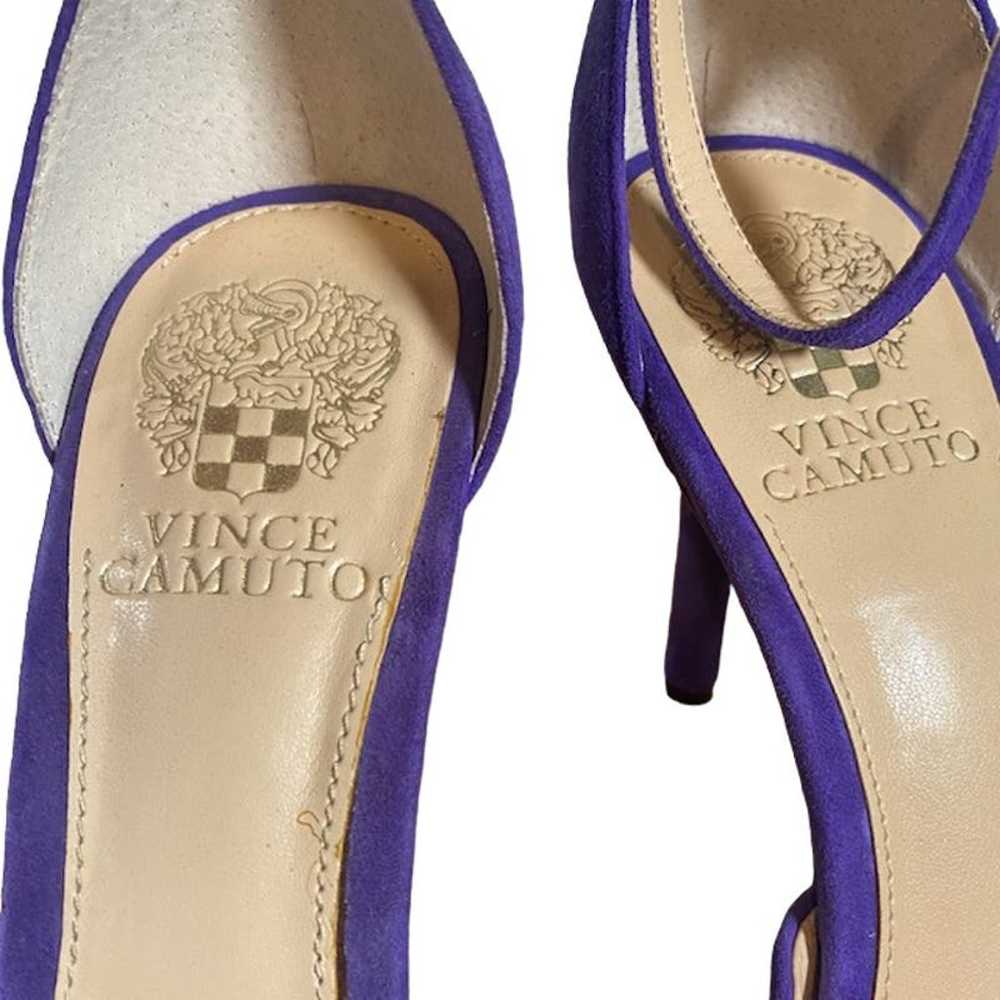 Vince Camuto Purple Suede Ankle Strap Open Toe He… - image 11