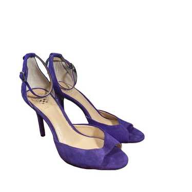 Vince Camuto Purple Suede Ankle Strap Open Toe He… - image 1