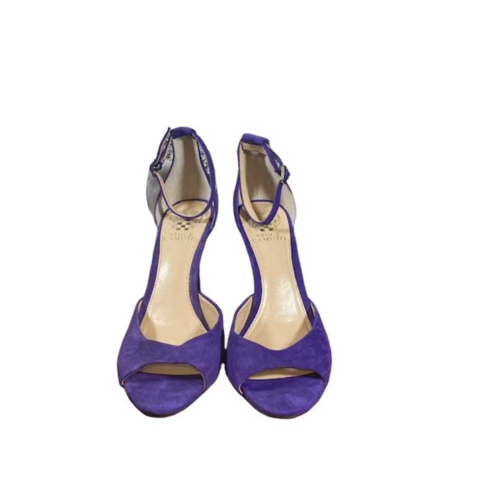Vince Camuto Purple Suede Ankle Strap Open Toe He… - image 2