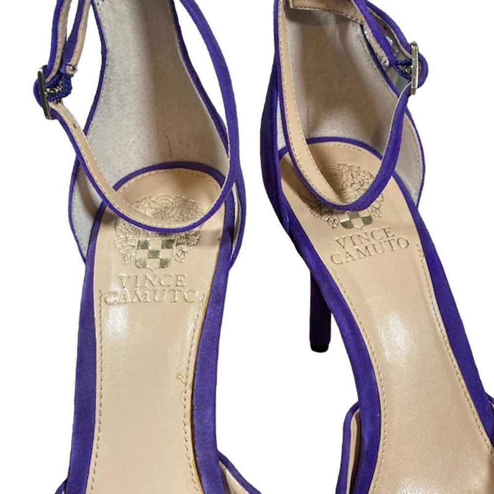 Vince Camuto Purple Suede Ankle Strap Open Toe He… - image 9