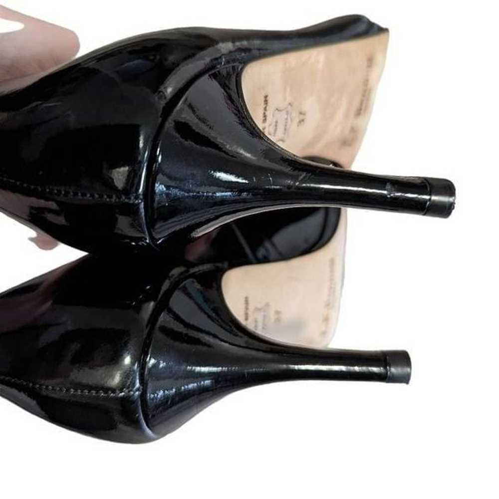 LK Bennett London Black patent leather round toe … - image 8