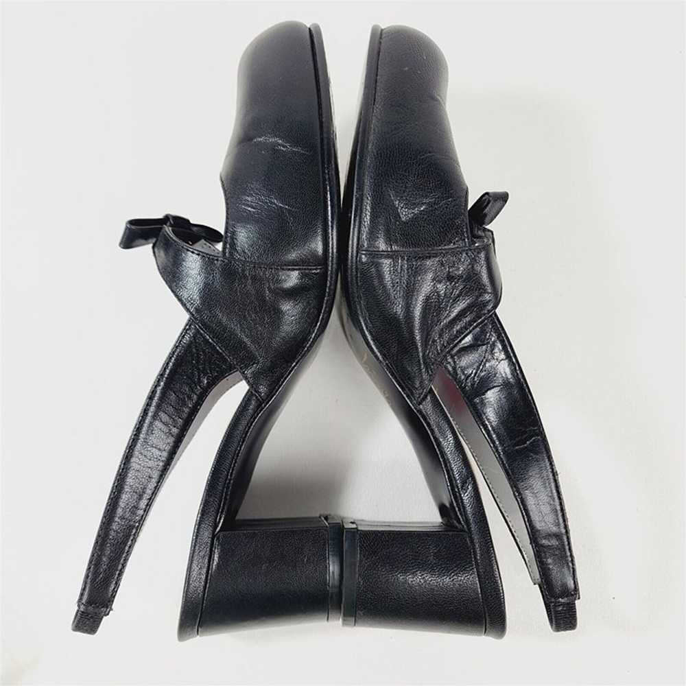 Vintage 90s Y2K Luichiny Black Leather Mary Jane … - image 8