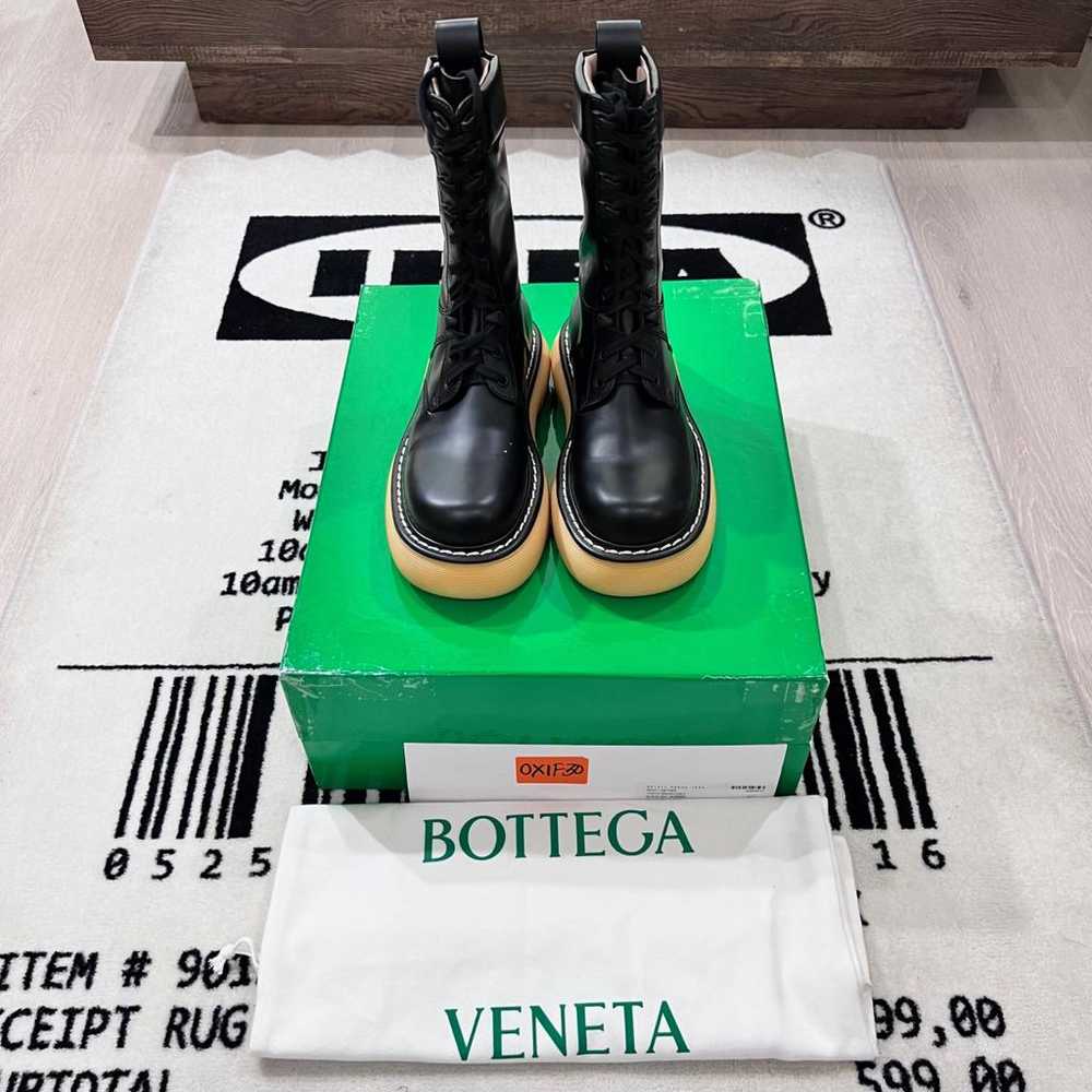 Bottega Veneta Lug leather biker boots - image 4