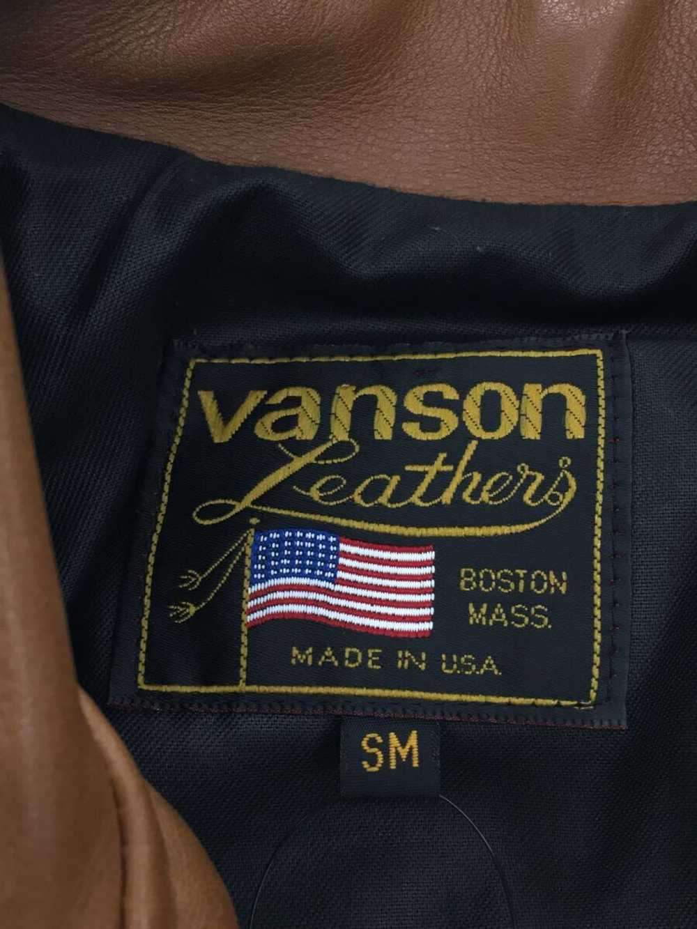 Men's Vanson Leather Jacket Blouson/M/Leather/Cml… - image 3