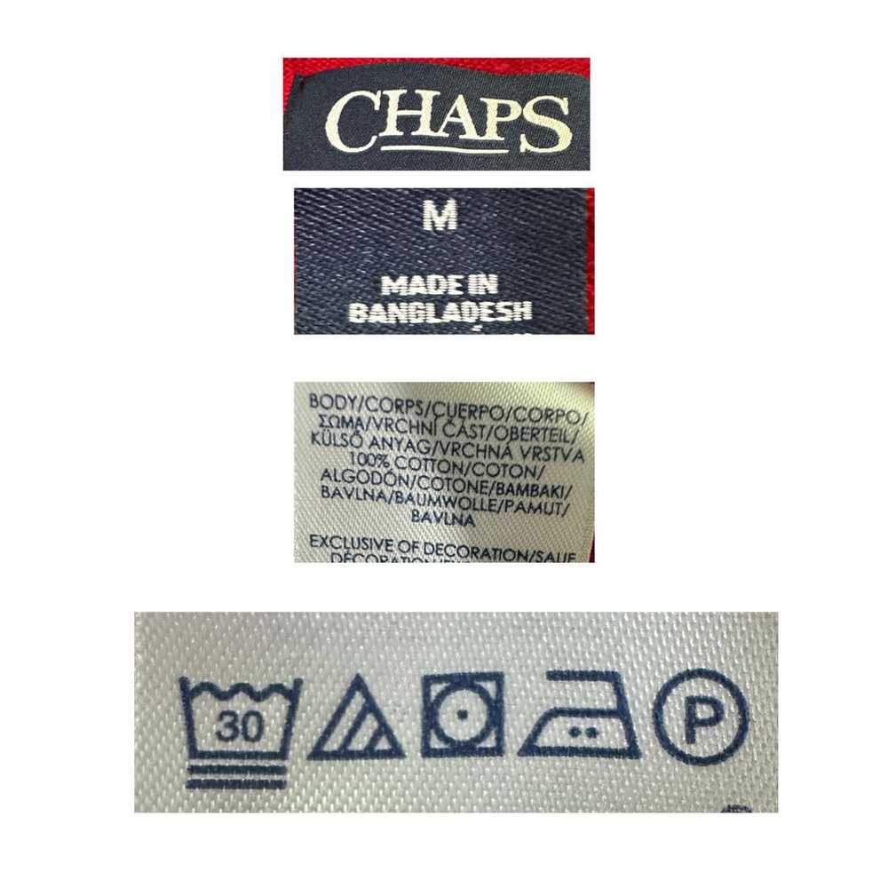 Chaps Chaps SZ M Fine Gauge Cotton Sweater Vest V… - image 4