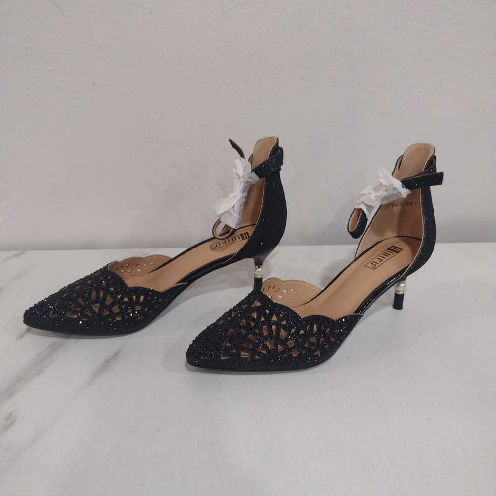 Black glitter Candace women's heels - image 3