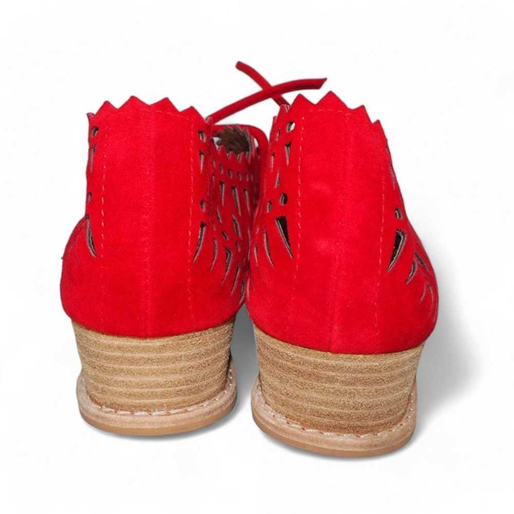 Jeffrey Campbell Serena Mini Wedge Red Suede Wome… - image 5