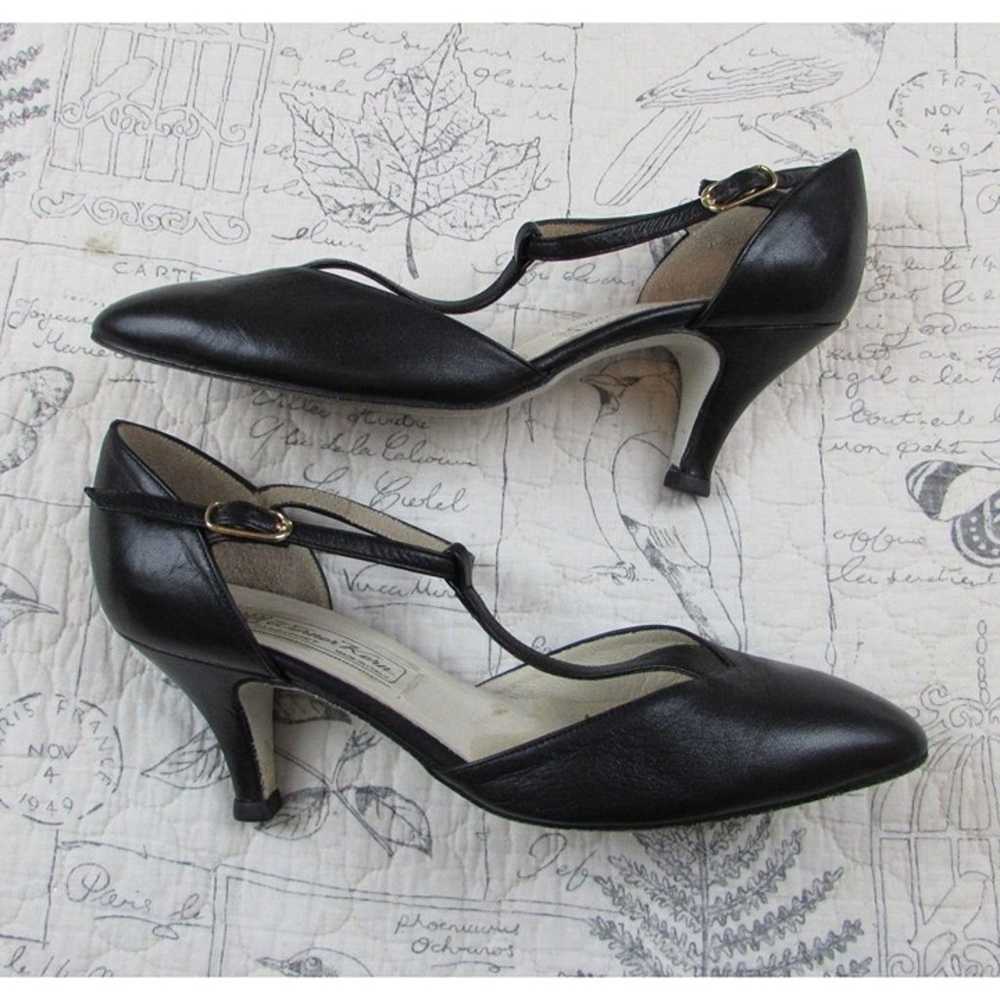 EUC Werner Kern Black made in Italy t strap heels… - image 2