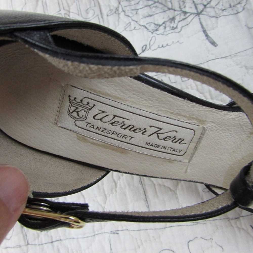 EUC Werner Kern Black made in Italy t strap heels… - image 4