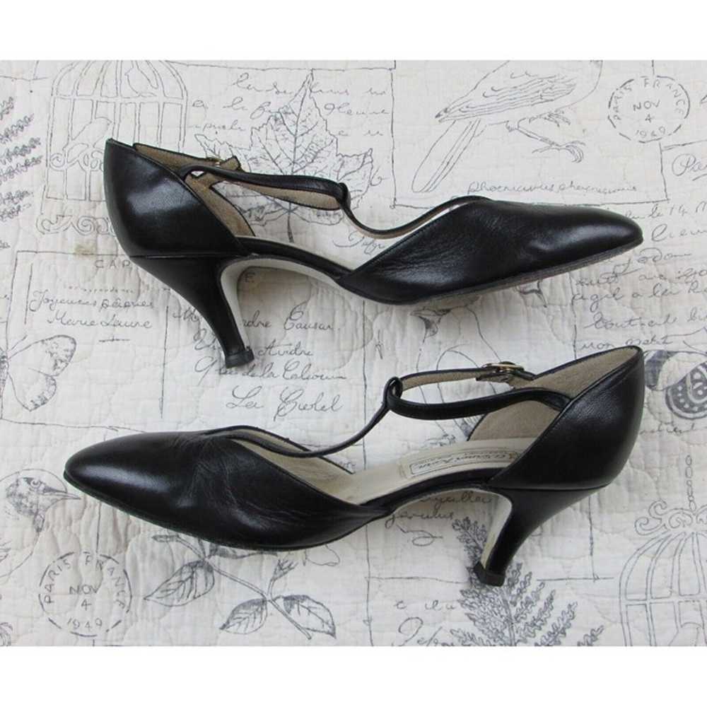 EUC Werner Kern Black made in Italy t strap heels… - image 5