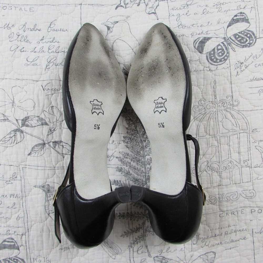 EUC Werner Kern Black made in Italy t strap heels… - image 6