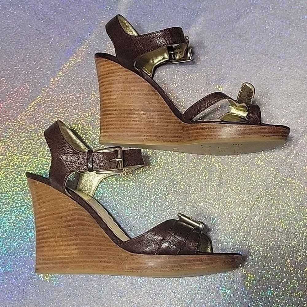 Y2k Vintage Juicy Couture Brown Leather Peep Toe … - image 4