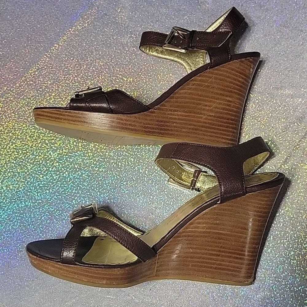 Y2k Vintage Juicy Couture Brown Leather Peep Toe … - image 5