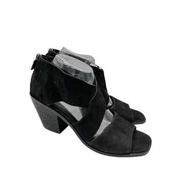 Eileen Fisher Ann Tumbled Nubuck Black Leather Sa… - image 1