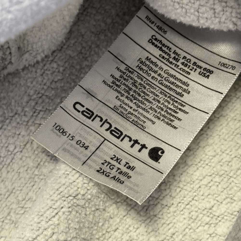 Carhartt Carhartt Hoodie Mens 2XL Tall Gray Sweat… - image 9