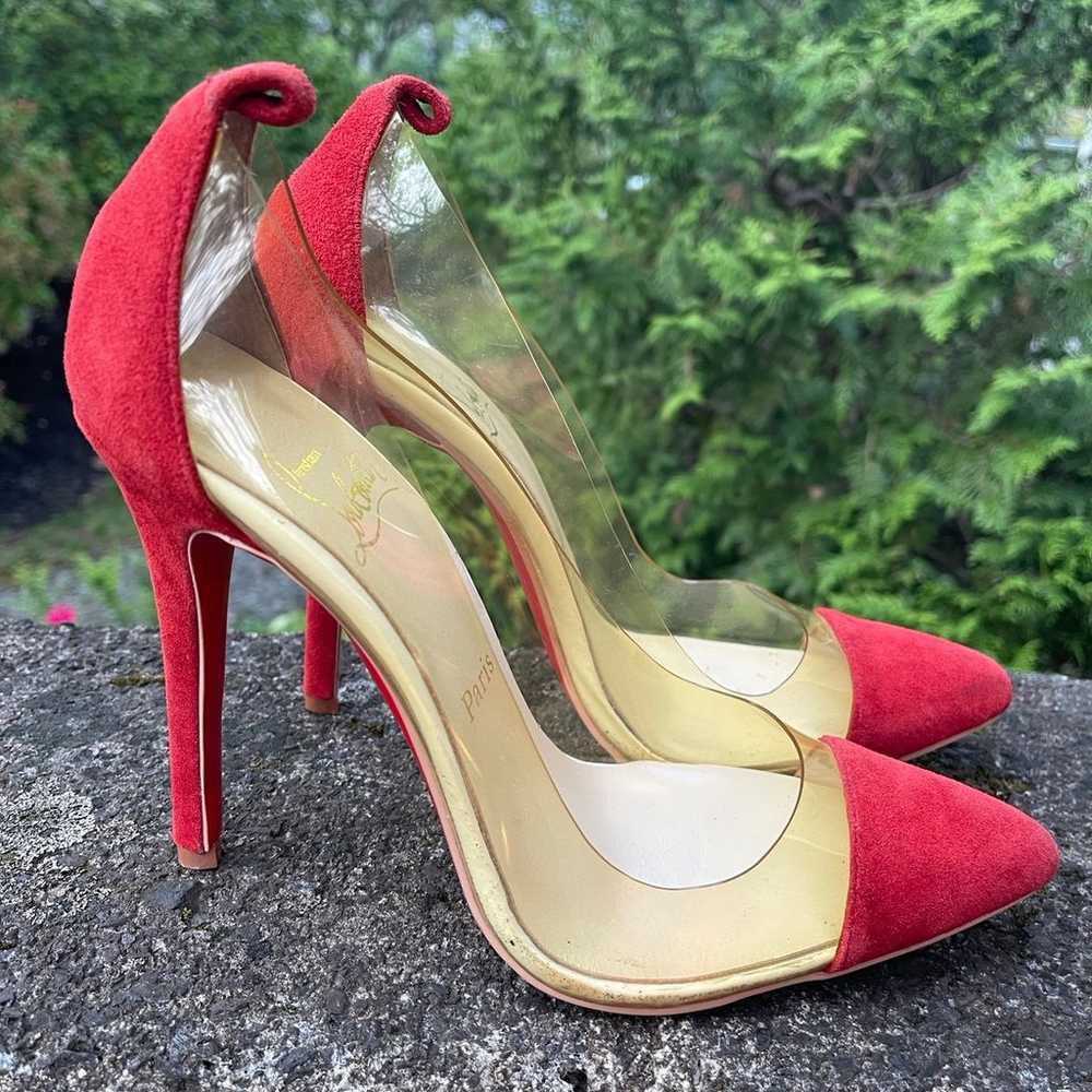 Red pumps suede size 9 1/2 Red - image 1