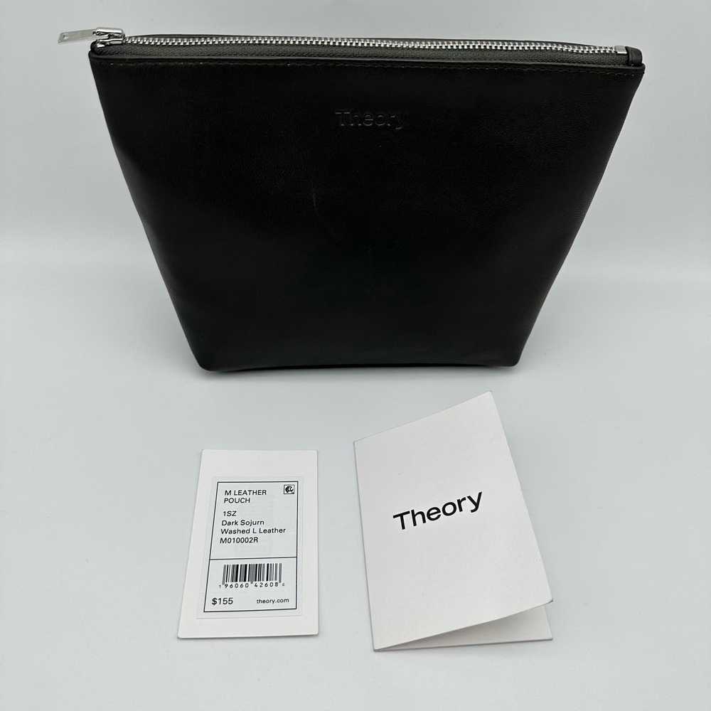 Theory NWT Theory Dark Sojourn Washed Leather Pou… - image 4