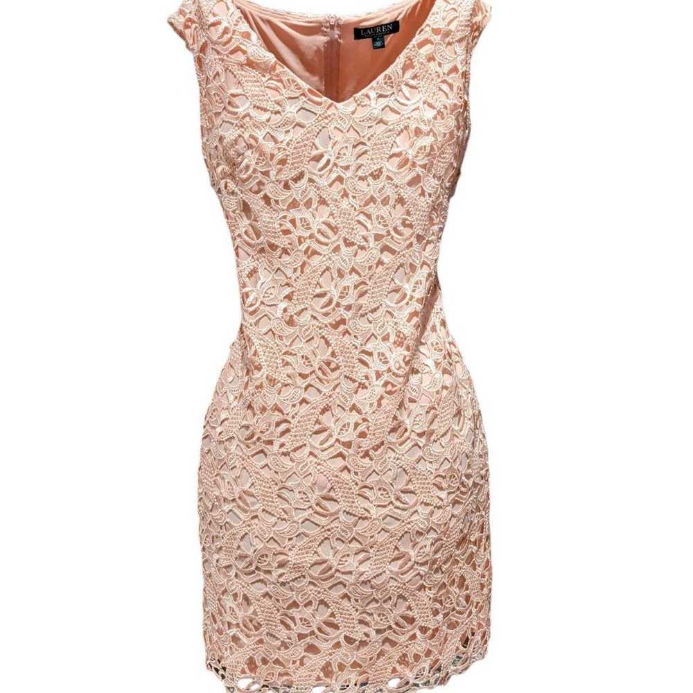 Ralph Lauren Women's Dress Pink/Rose Mist V-Neck … - image 1