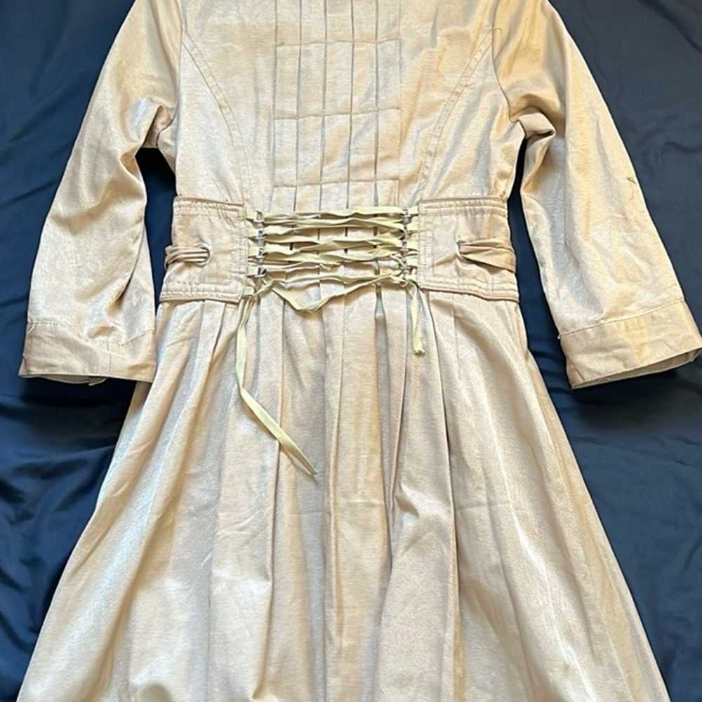 Aria Camel Belted Knee Length Shirt Dress   Size … - image 2