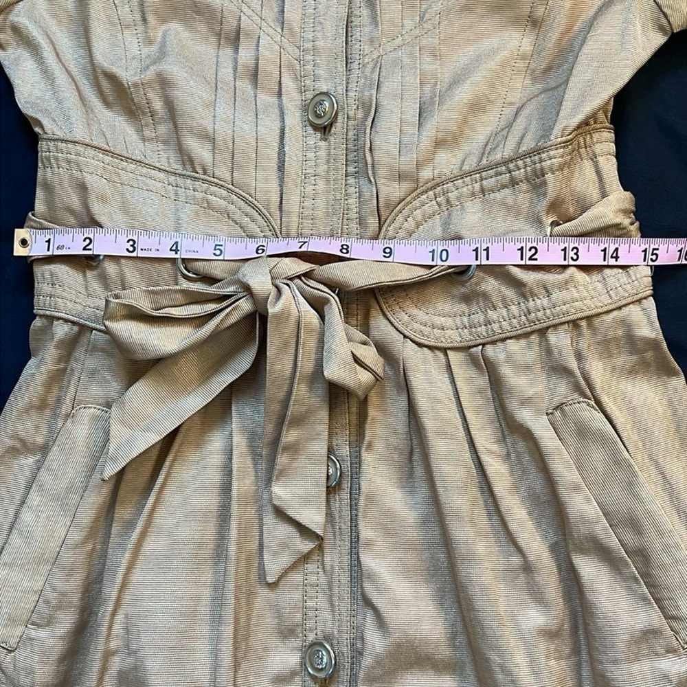 Aria Camel Belted Knee Length Shirt Dress   Size … - image 4