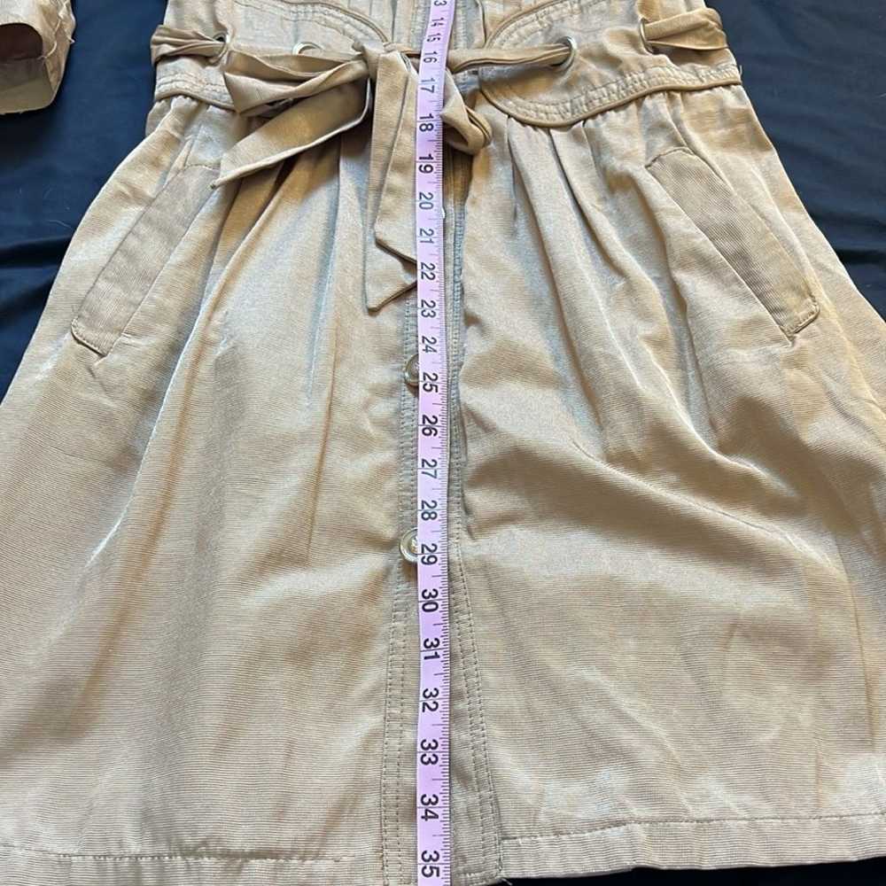 Aria Camel Belted Knee Length Shirt Dress   Size … - image 5