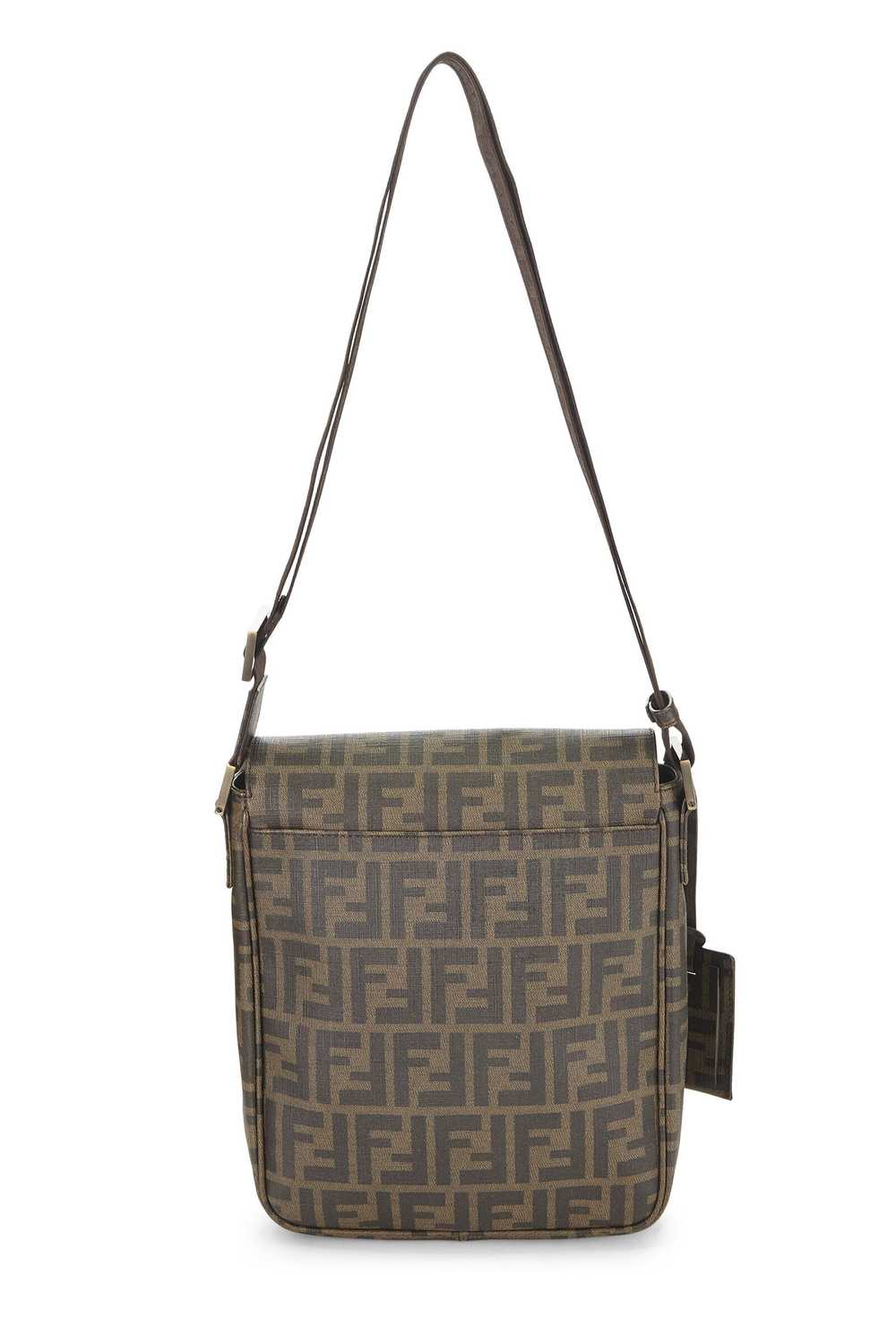 Brown Coated Canvas Zucca Flap Messenger Small - image 4
