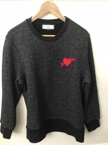 AMI AMI Paris heart black/grey sweat shirt - image 1