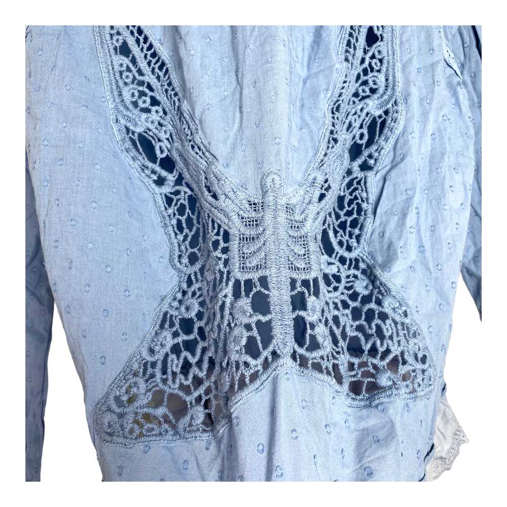 Odd Molly Odd Molly woven lace blouse, baby blue … - image 3