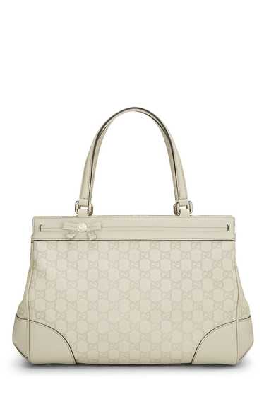 White Guccissima Mayfair Double Tote