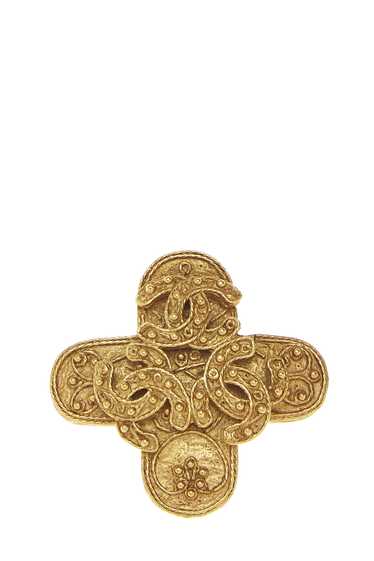 Gold Filigree 3 'CC' Pin